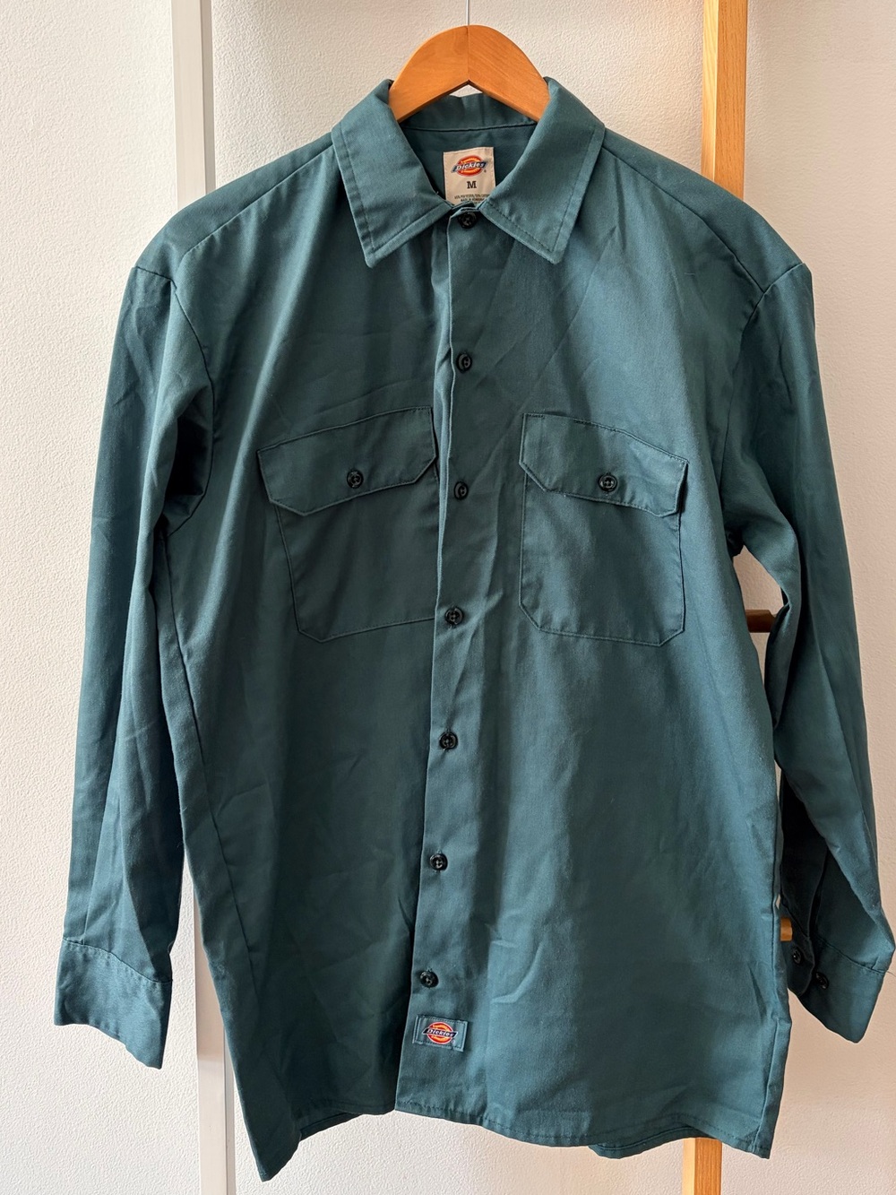 Men’s Dickies Teal Green Long-Sleeve Work Shirt Jacket
